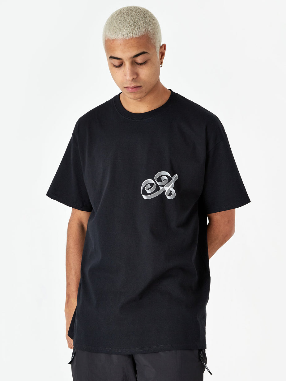 Awake NY Awake NY Ribbon Script Logo T-Shirt - Black - Black