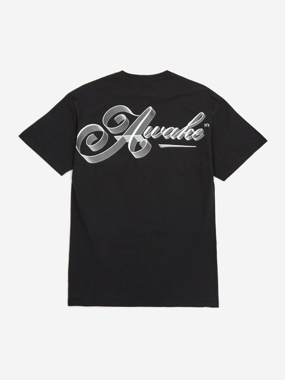 Awake NY Awake NY Ribbon Script Logo T-Shirt - Black - Black