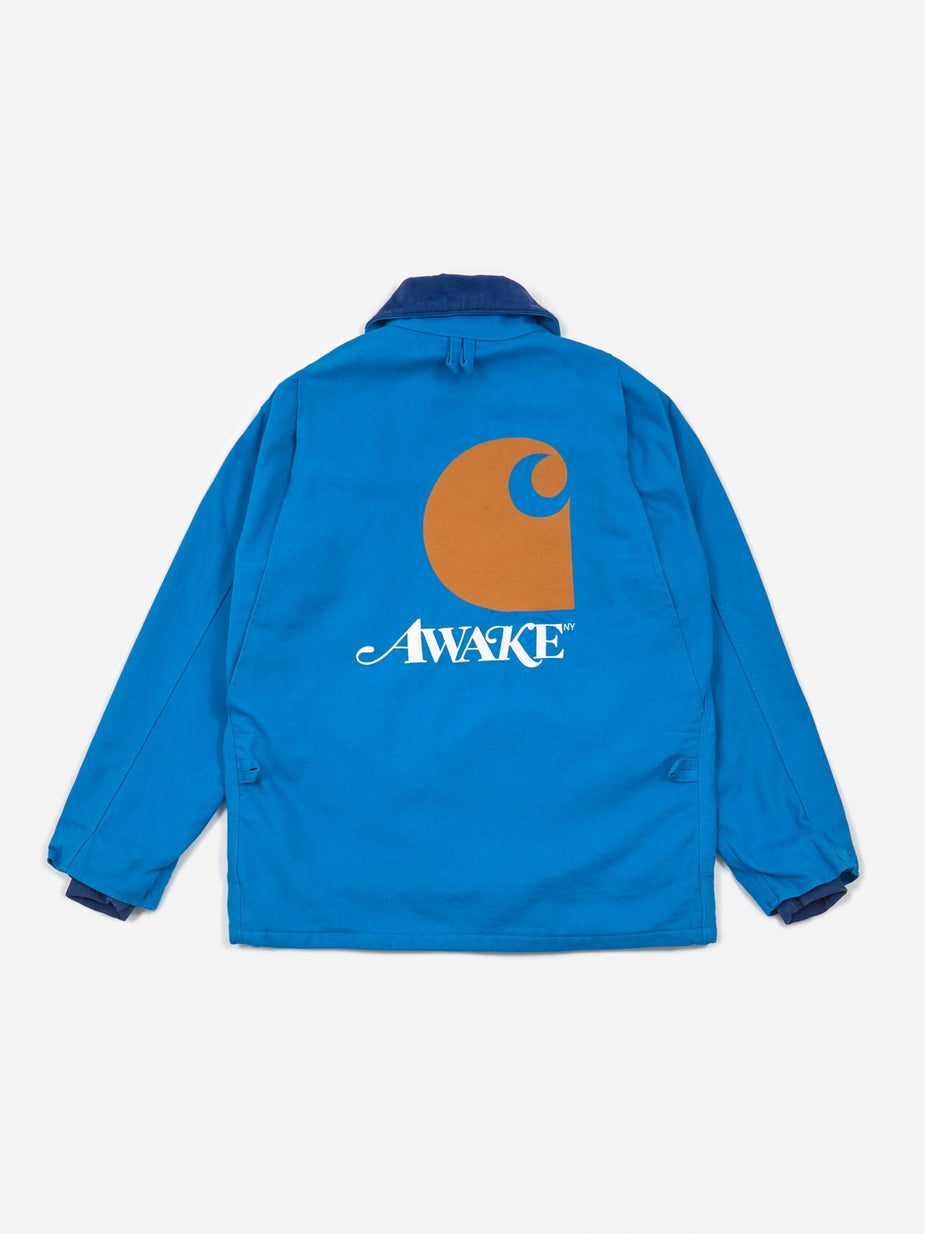 Awake NY Awake NY x Carhartt WIP Chore Coat - Bright Blue/Bright Orange - Orange