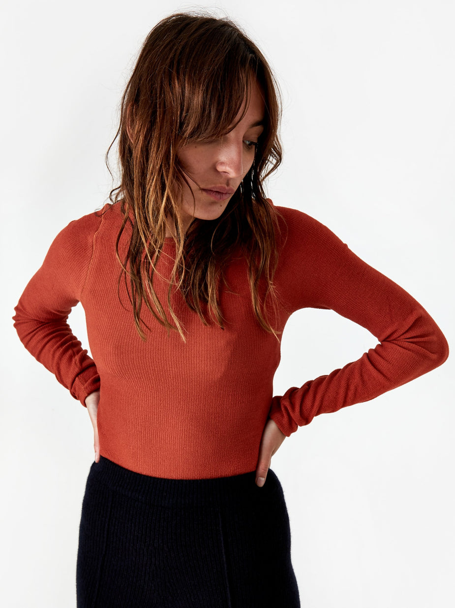 Baserange Baserange Aid Longsleeve T-Shirt - Brown - Brown