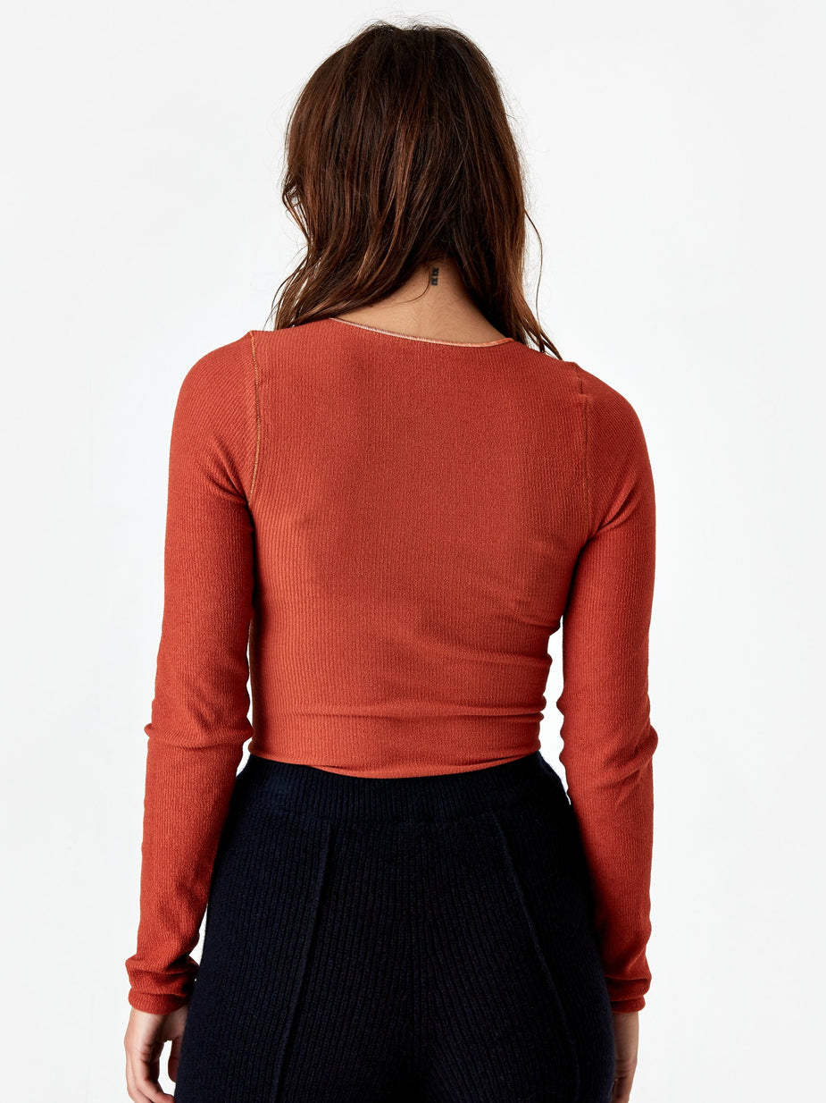 Baserange Baserange Aid Longsleeve T-Shirt - Brown - Brown