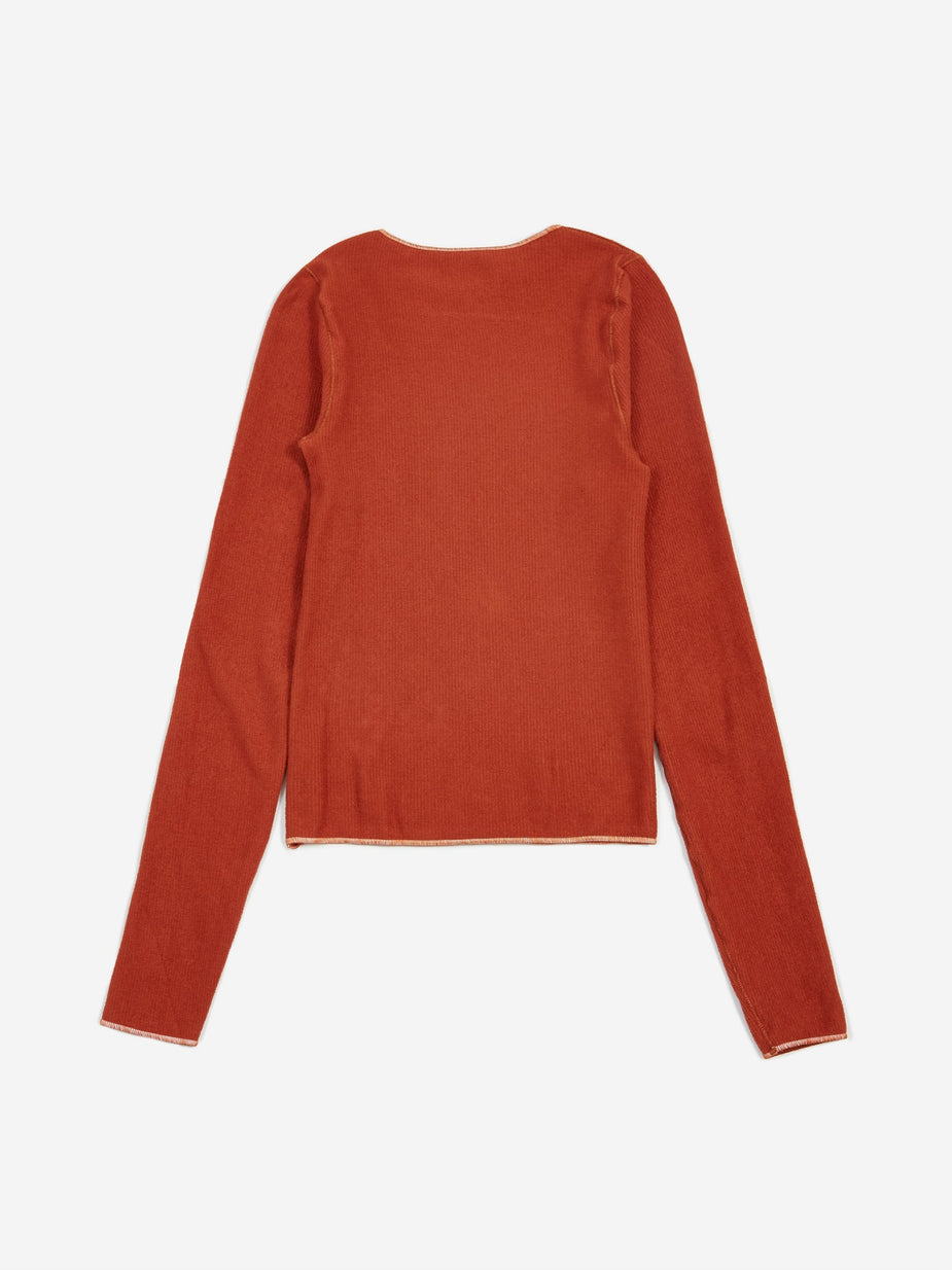 Baserange Baserange Aid Longsleeve T-Shirt - Brown - Brown