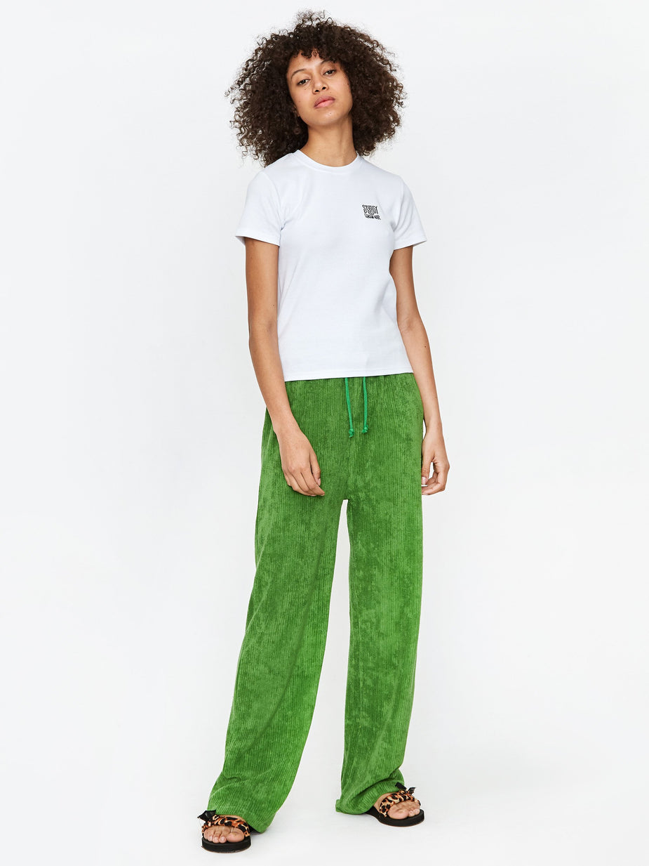 Baserange Baserange Douglas Pant Rib Terry fleece - Grass Green - Green