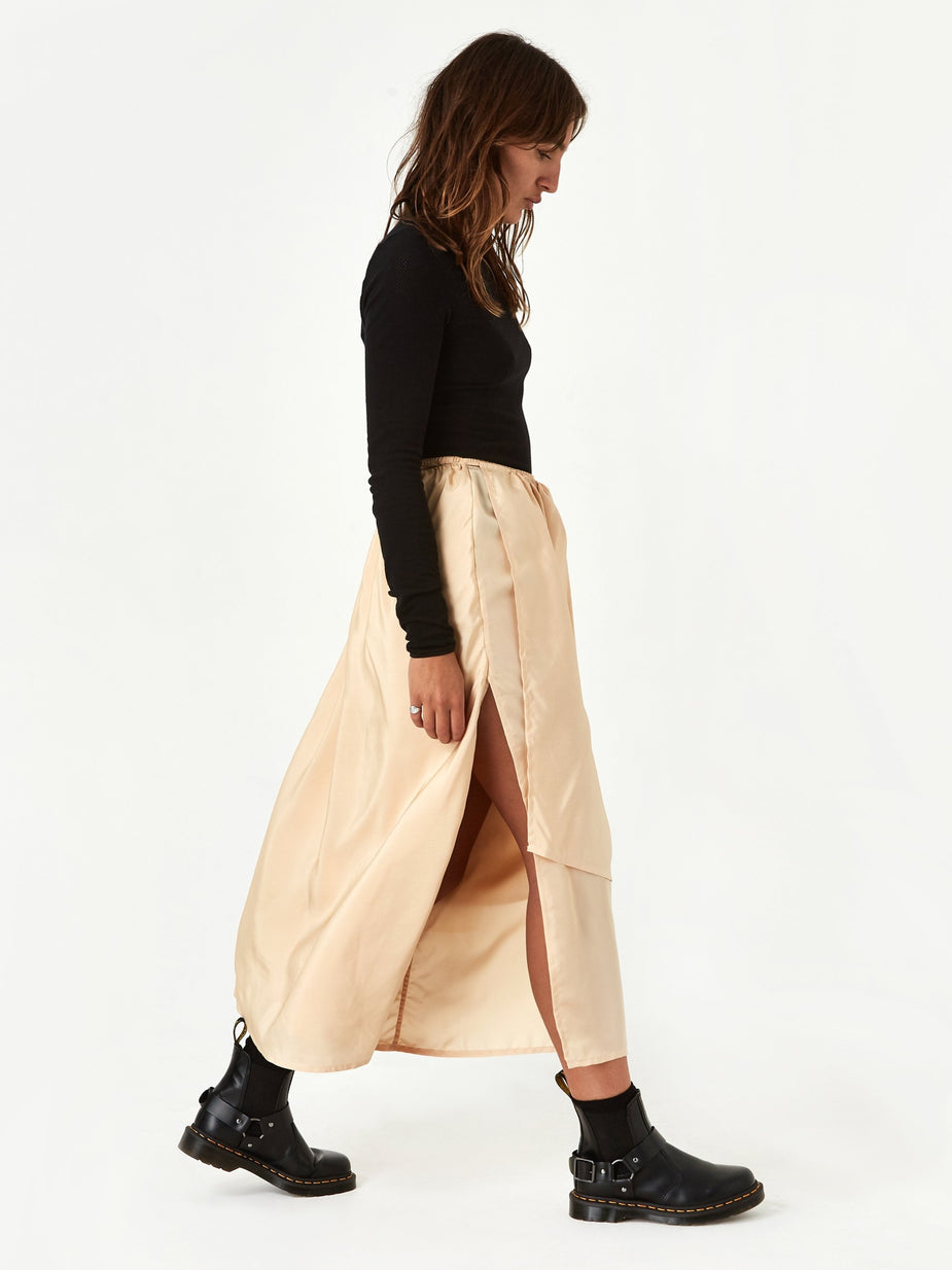 Baserange Baserange Gada Skirt Silk - Nude - Other