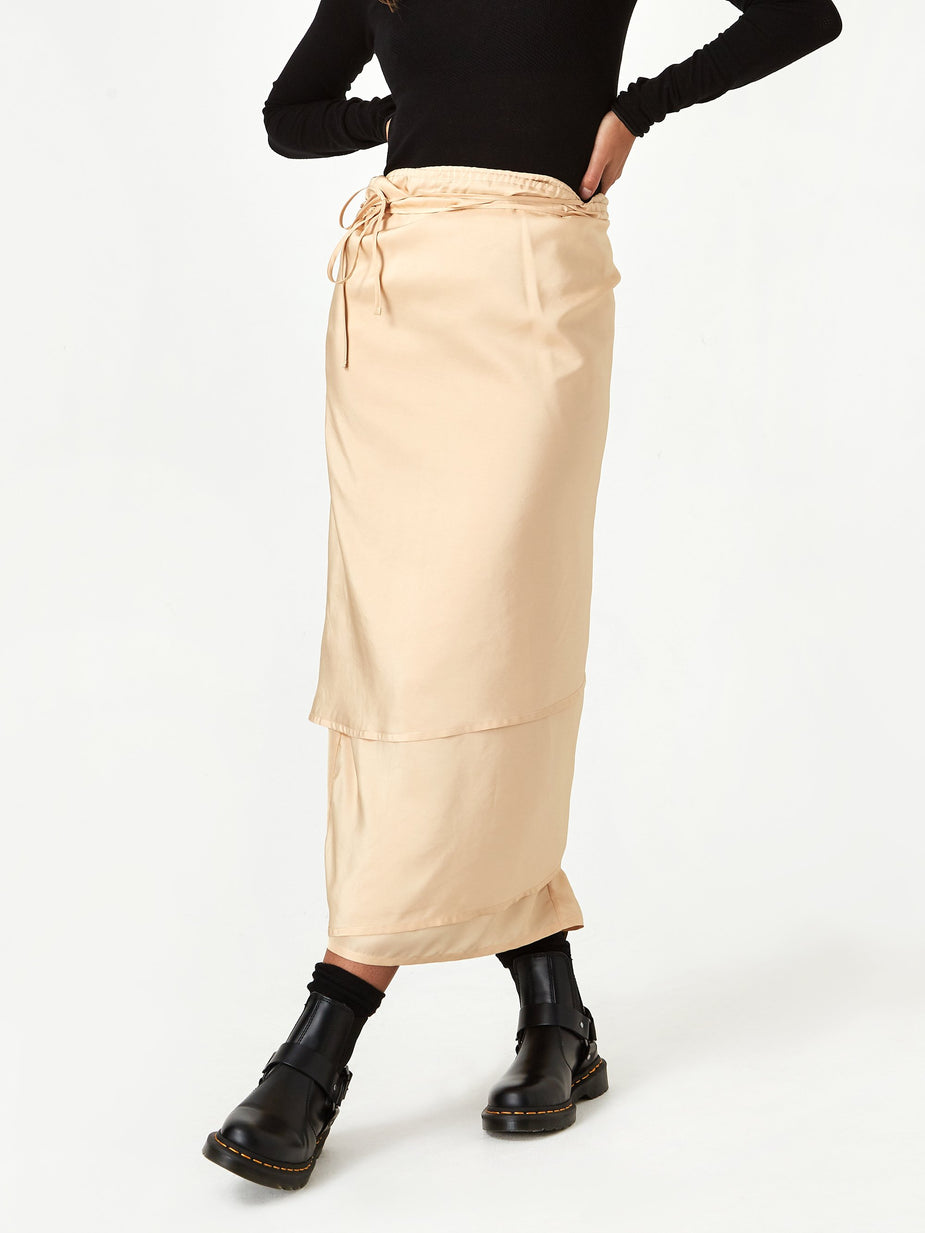 Baserange Baserange Gada Skirt Silk - Nude - Other