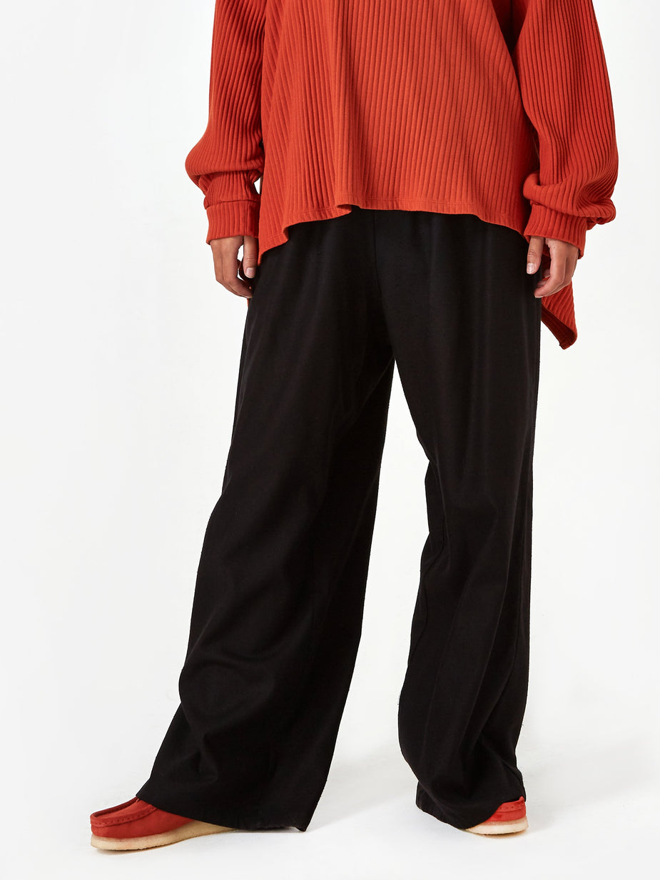 Baserange Baserange Honda Pant Raw Silk - Black - Black