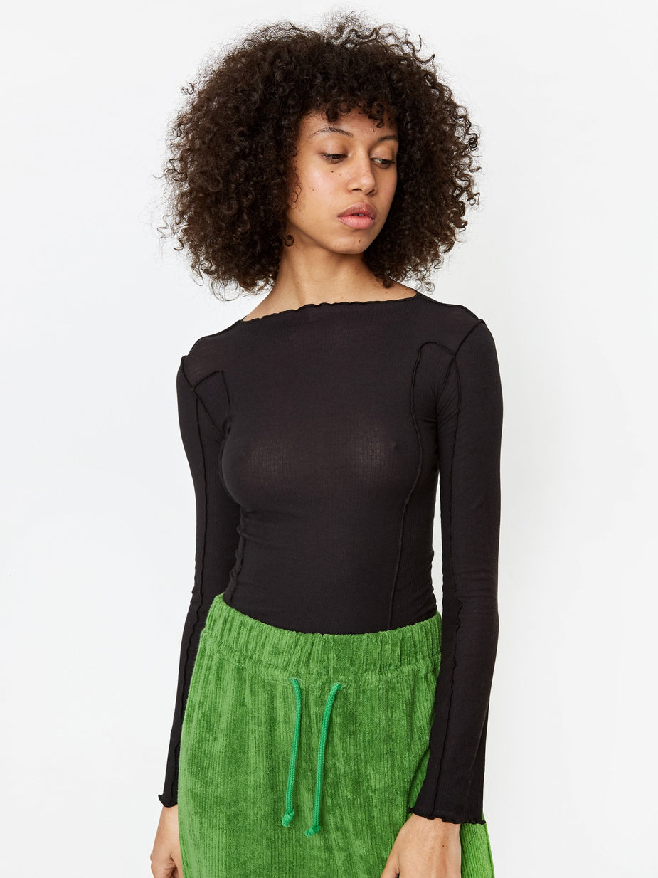 Baserange Baserange Omato Longsleeve T-Shirt - Black - Black
