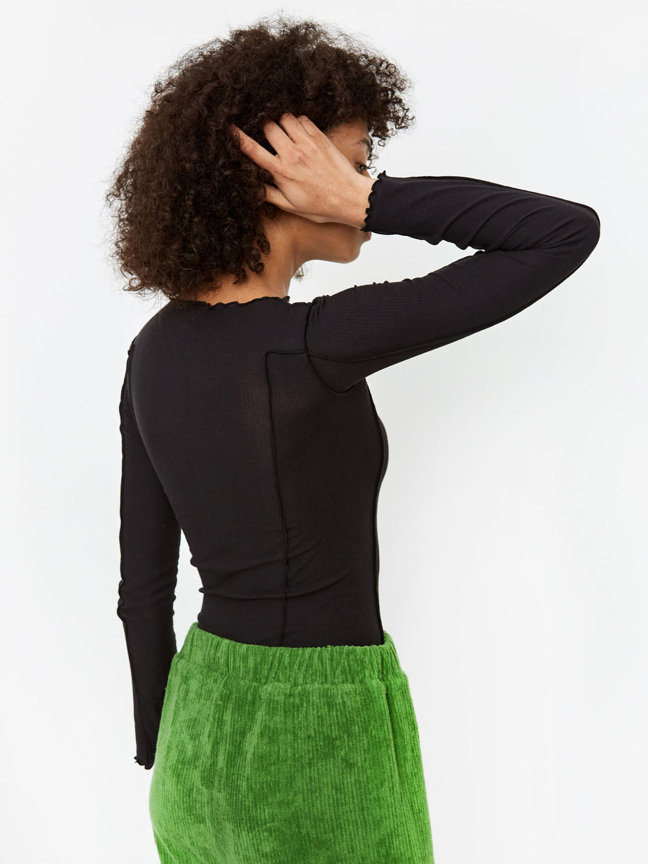 Baserange Baserange Omato Longsleeve T-Shirt - Black - Black