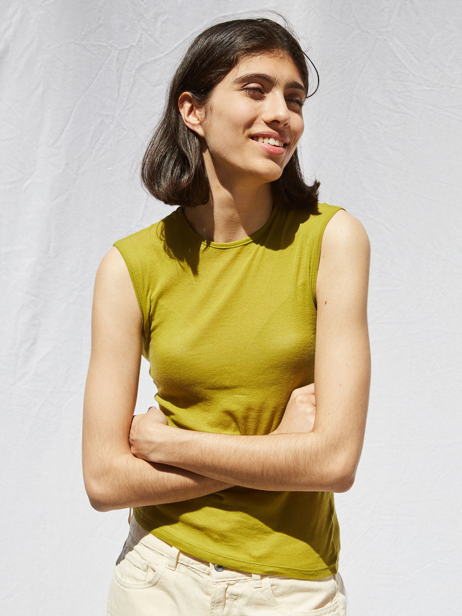 Baserange Baserange Puig Tank Top - Olive - Green
