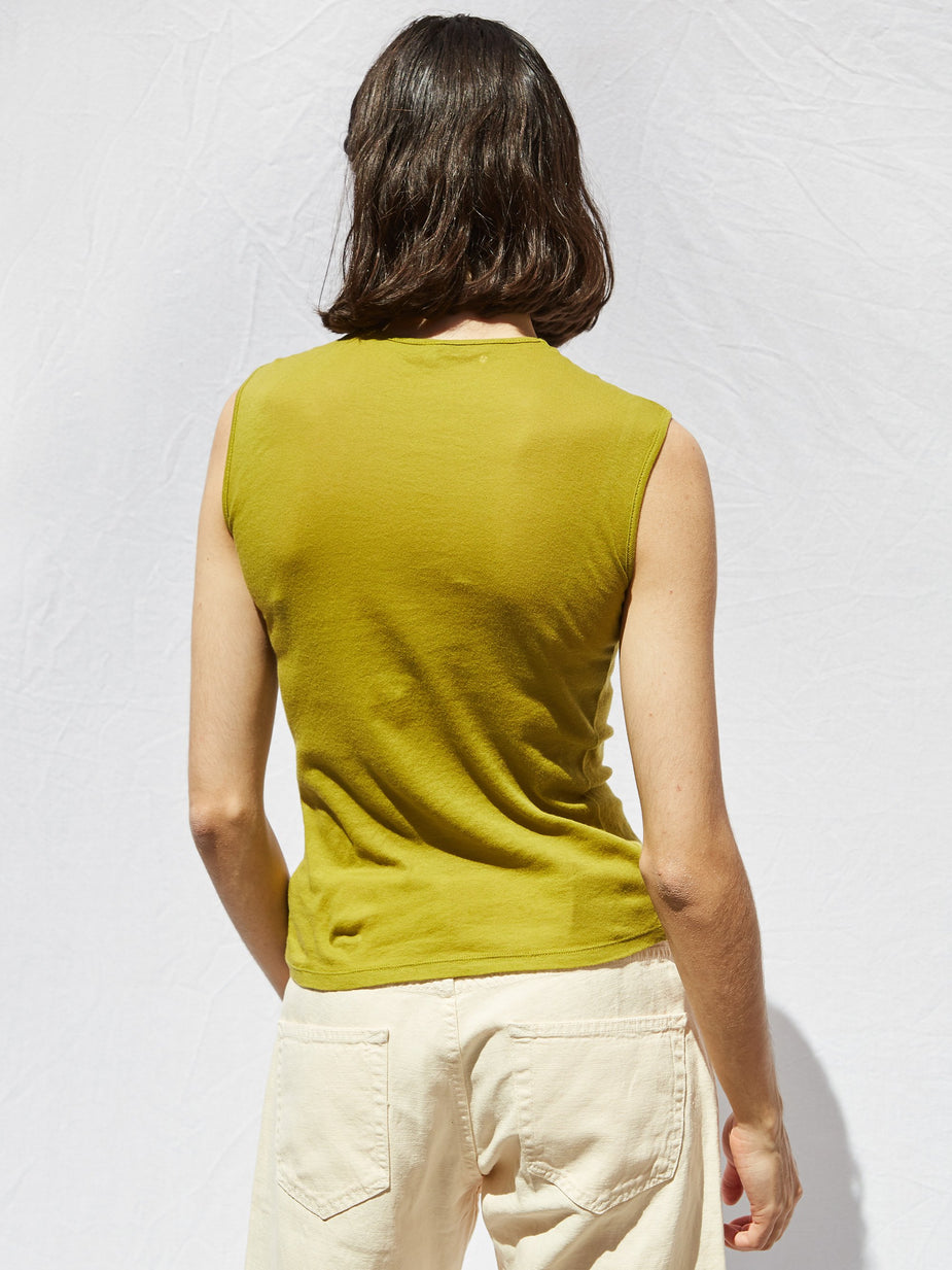 Baserange Baserange Puig Tank Top - Olive - Green