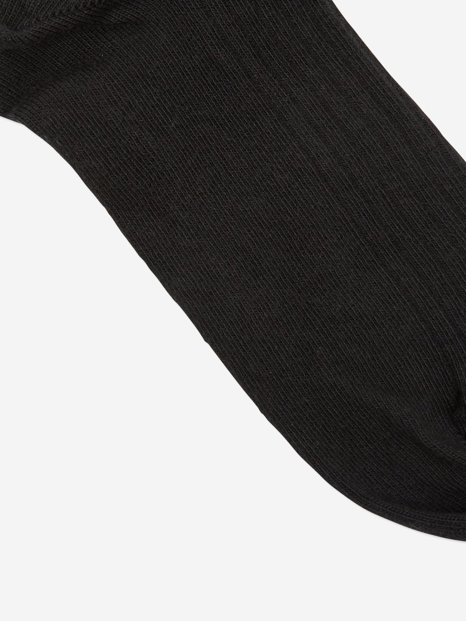 Baserange Baserange Rib Ankle Sock - Black - Black
