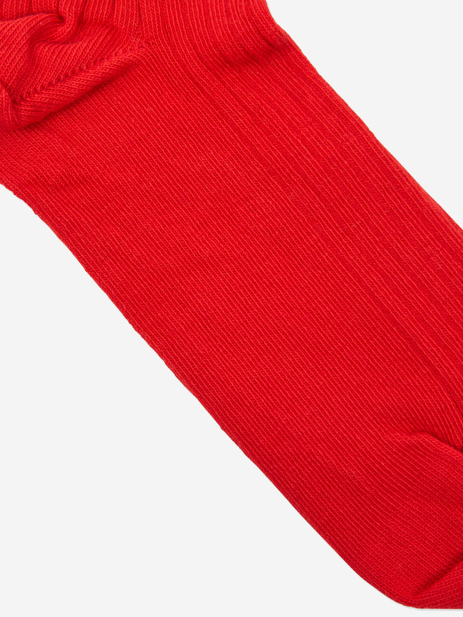 Baserange Baserange Rib Ankle Sock - Blood Red - Red