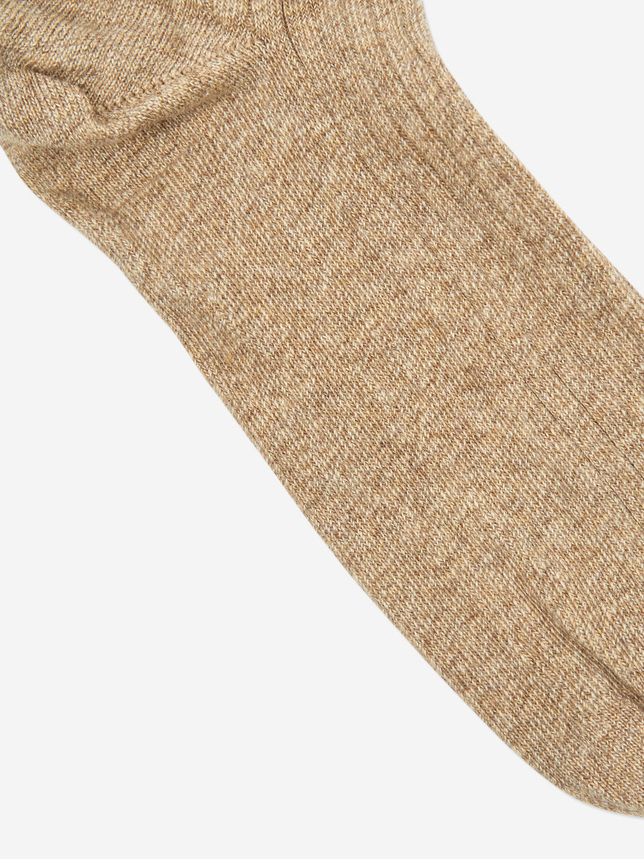 Baserange Baserange Rib Ankle Sock - Camel - Other