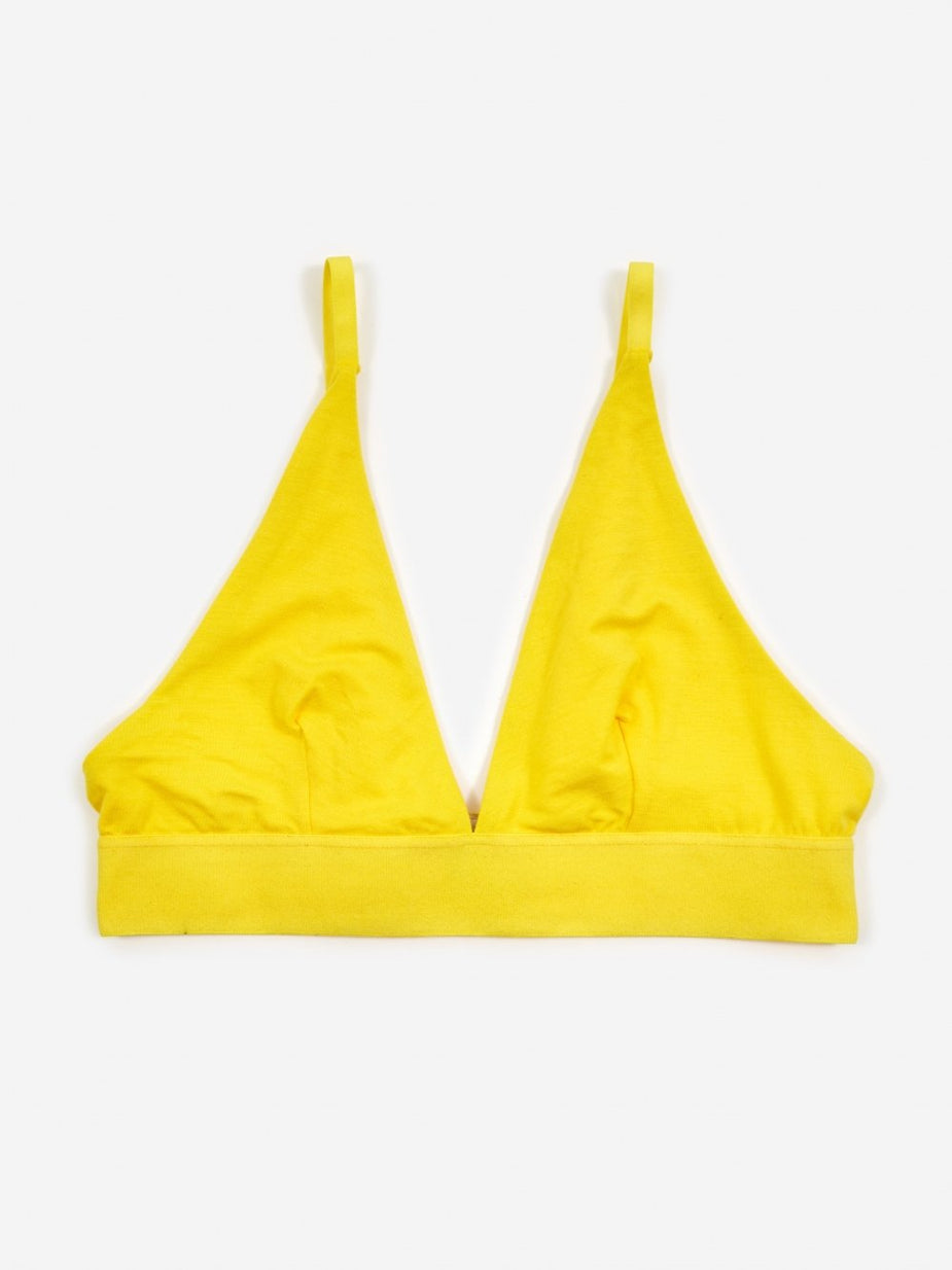 Baserange Baserange Triangle Bra Bamboo - Braid Yellow - Yellow