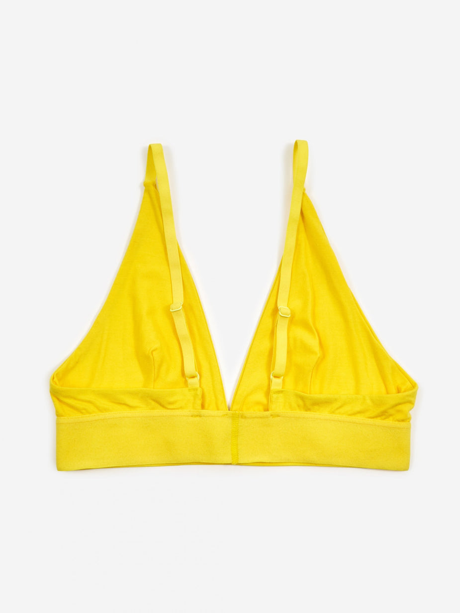 Baserange Baserange Triangle Bra Bamboo - Braid Yellow - Yellow