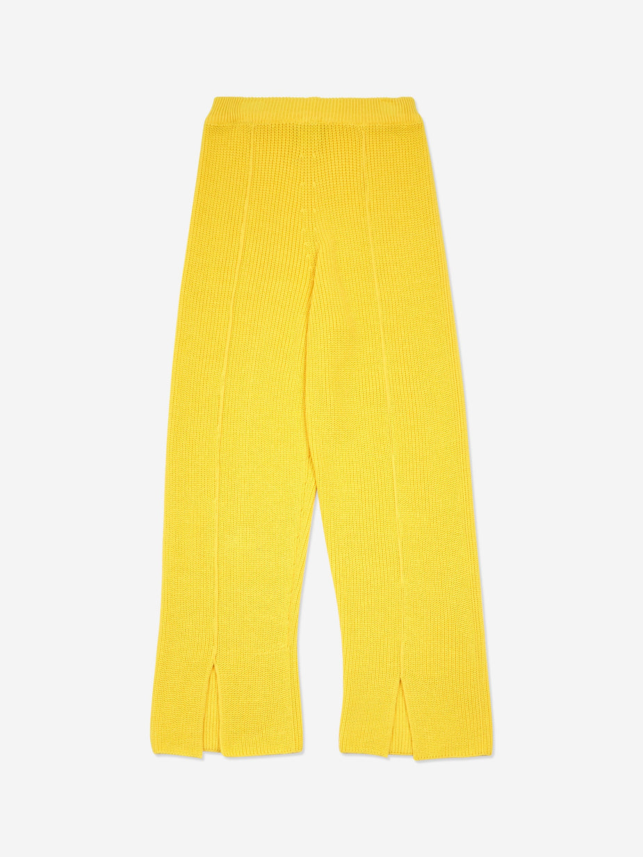 Baserange Baserange Ware Knit Trouser - Yellow - Yellow
