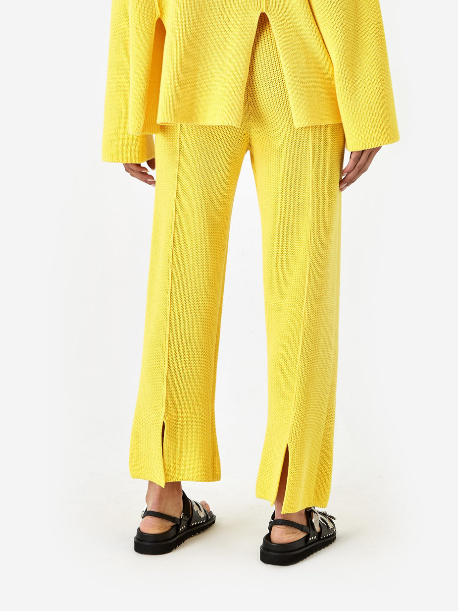Baserange Baserange Ware Knit Trouser - Yellow - Yellow