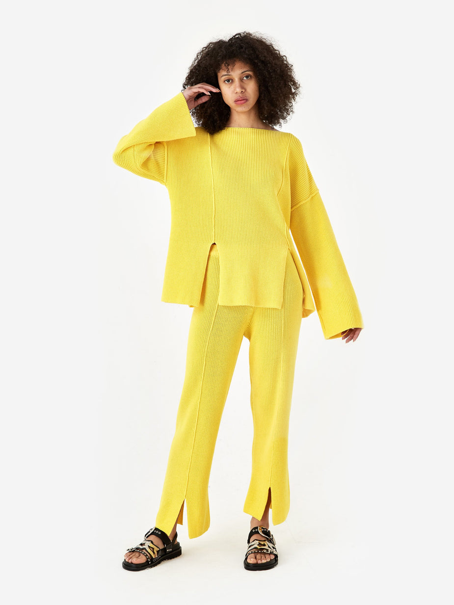 Baserange Baserange Ware Pullover Pearl Knit Jumper - Yellow - Yellow