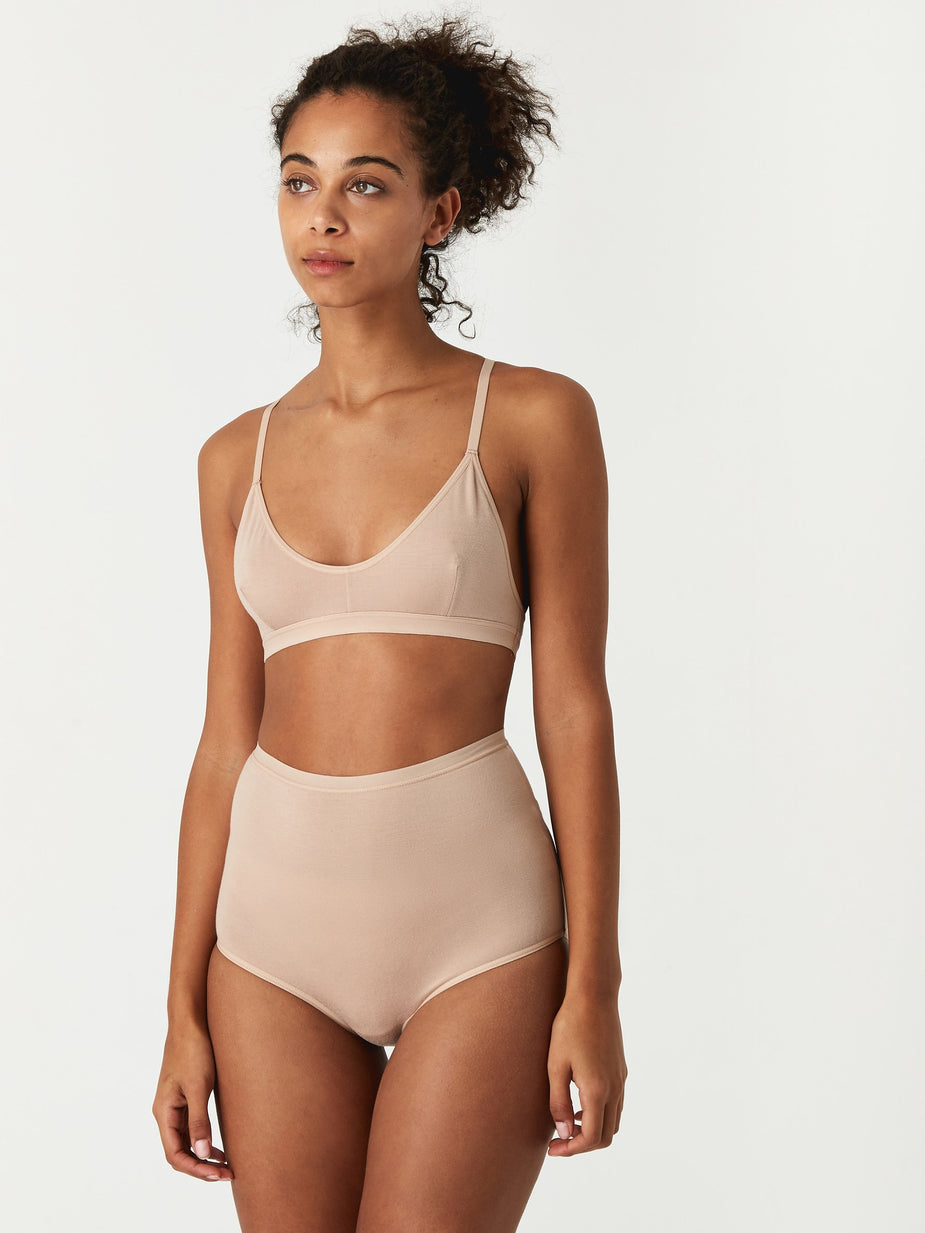 Baserange Baserange Highwaist Bamboo Bell Pants - Nude - Other