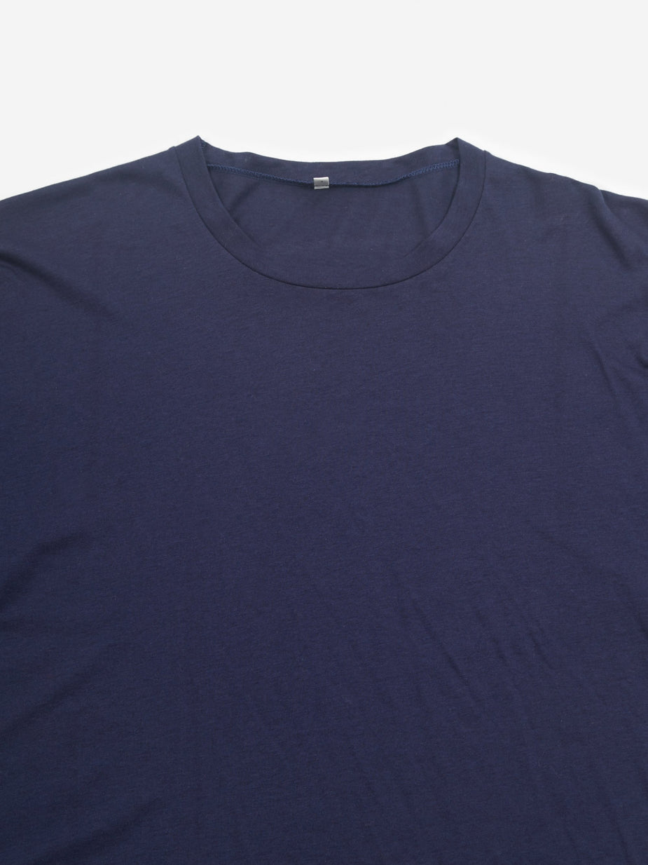 Baserange Baserange Bob T-Shirt Cotton Silk - Navy - Blue