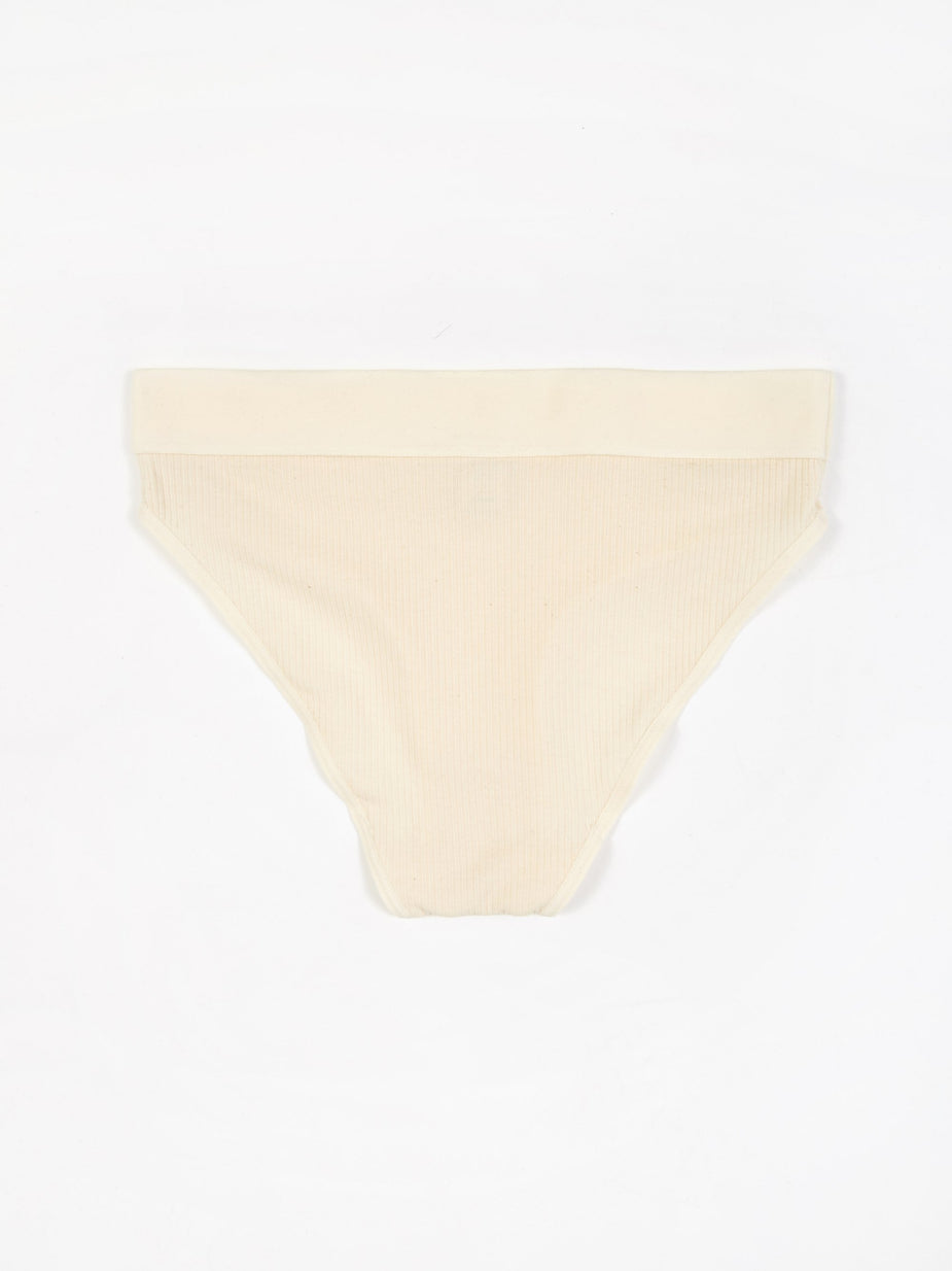 Baserange Baserange Elastic Rib Bell Pants - Off White - White
