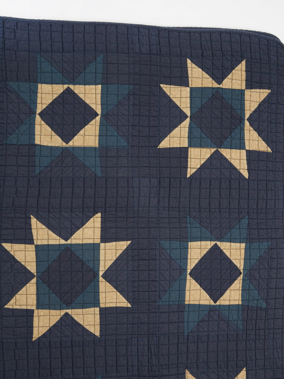 BasShu BasShu Patchwork Quilt 140x180cm - Blue - Blue