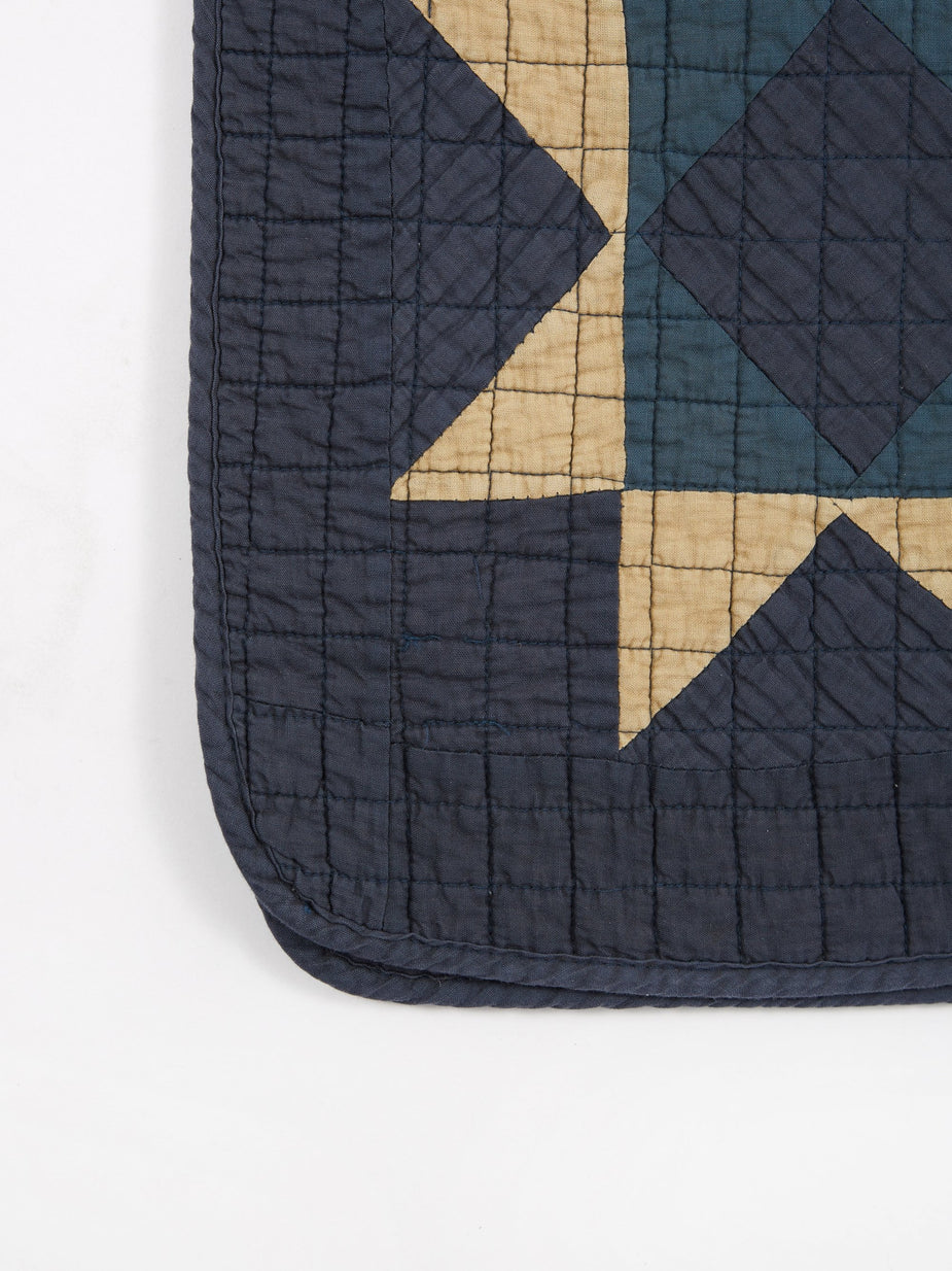 BasShu BasShu Patchwork Quilt 140x180cm - Blue - Blue