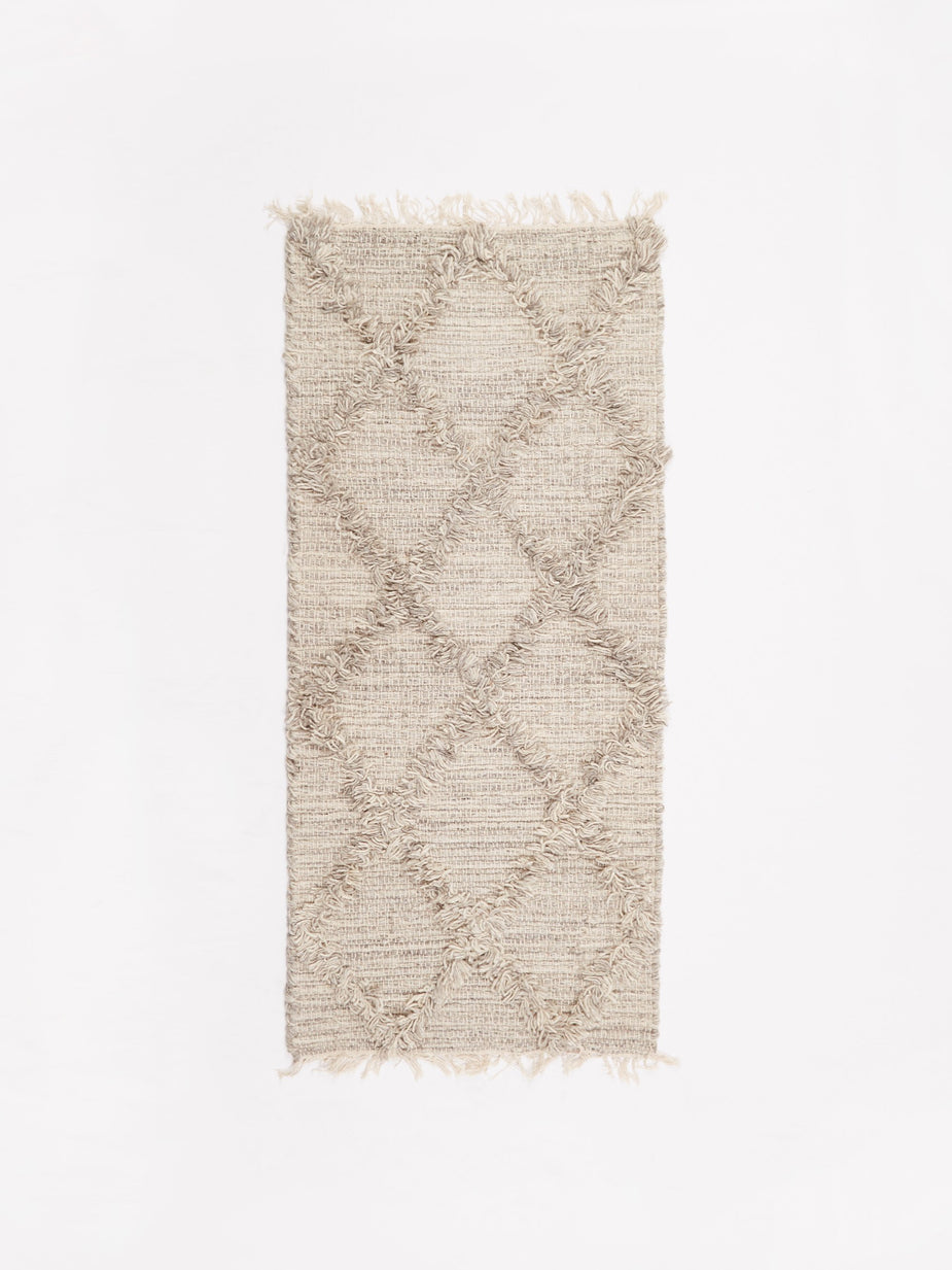 BasShu BasShu Wool Cross Mat 50x120cm - Grey - Other