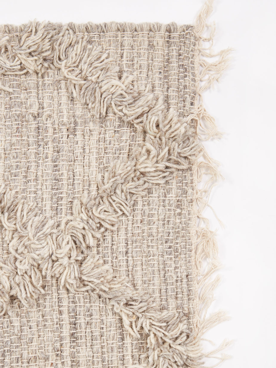 BasShu BasShu Wool Cross Mat 50x120cm - Grey - Other
