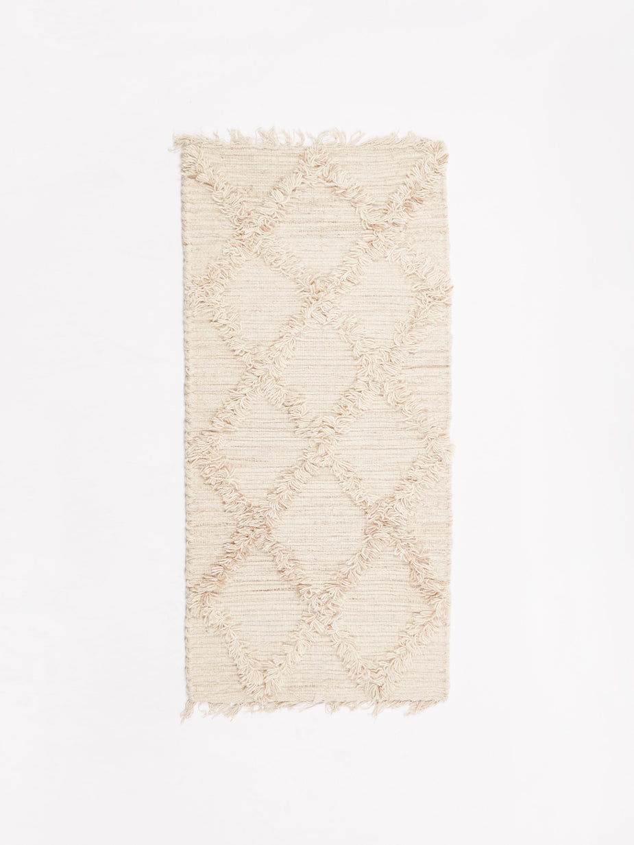 BasShu BasShu Wool Cross Mat 50x120cm - Natural - Other