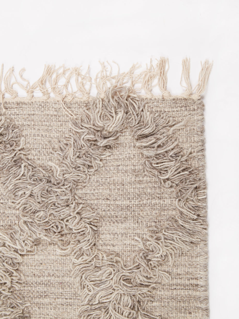 BasShu BasShu Wool Cross Mat 50x70cm - Grey - Other