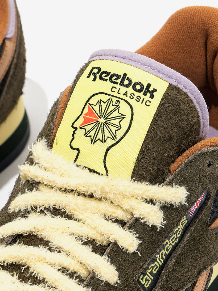 Reebok Reebok x Brain Dead Classic Leather - Moss/Soft Camel/Flitered Yellow - Green