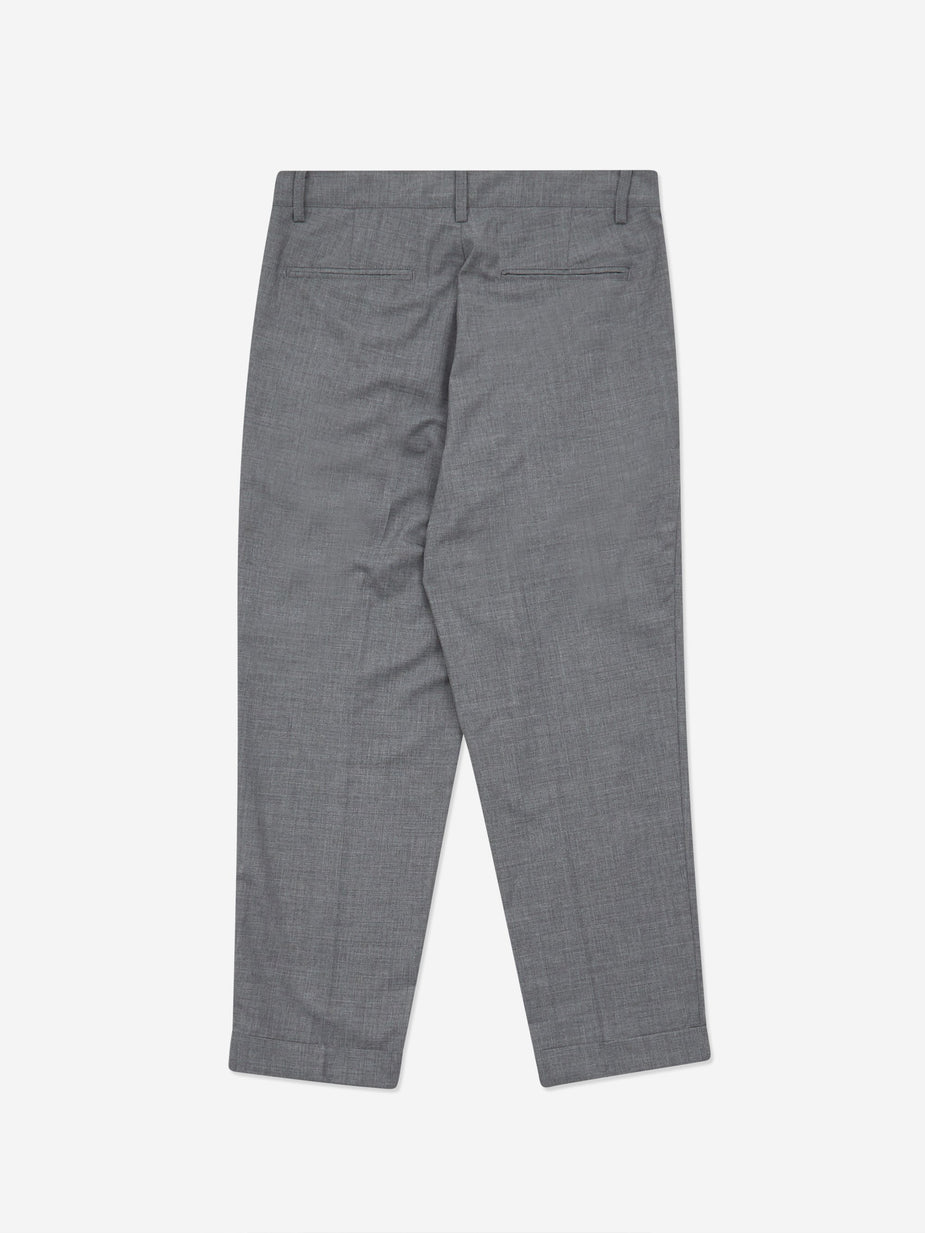 Beams Plus Beams Plus 1 Pleats Combat Wool Tropical Trouser - Grey - Grey