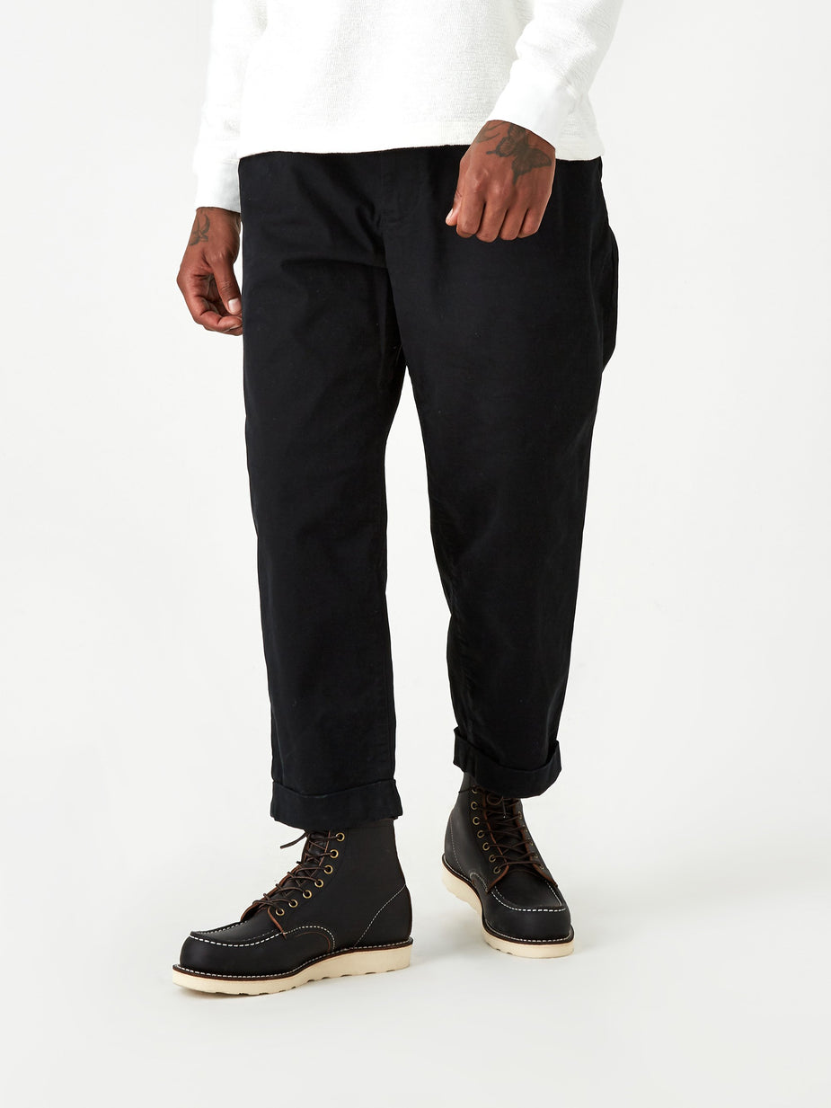Beams Plus Beams Plus 2 Pleats Twill Trouser - Black - Black