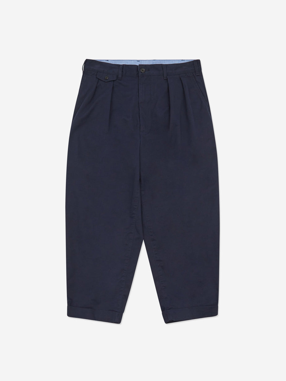 Beams Plus Beams Plus 2 Pleats Twill Trouser - Dark Navy - Blue