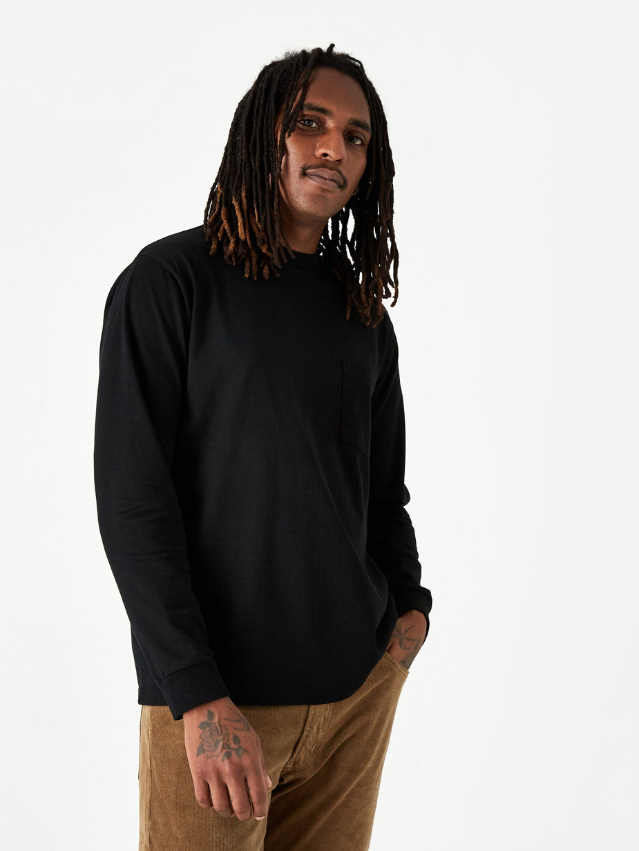 Beams Plus Beams Plus Longsleeve Pocket T-Shirt 40/2 - Black - Black