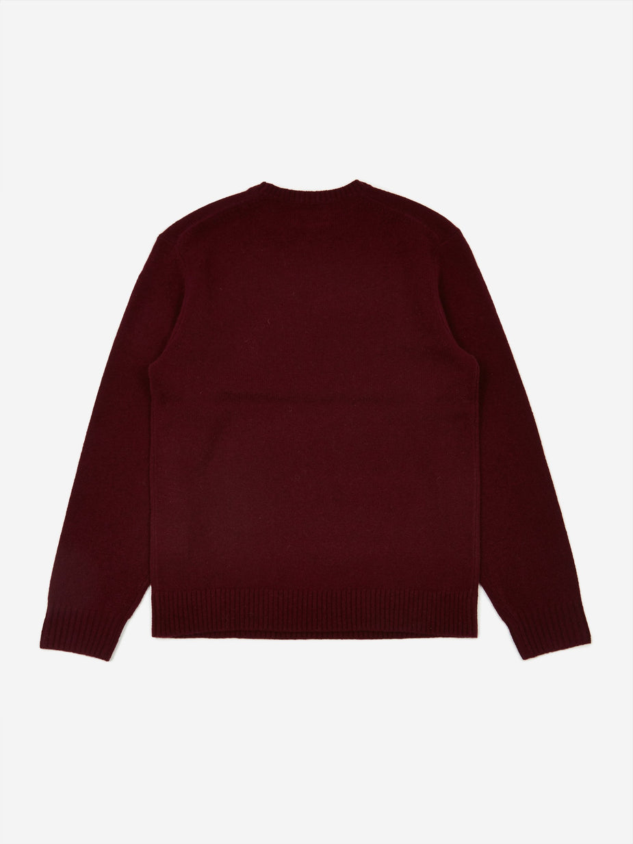 Beams Plus Beams Plus 7G Crew Neck Jumper - Burgundy - Red