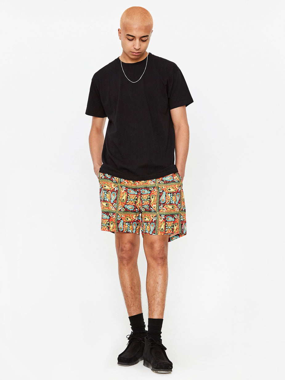 Beams Plus Beams Plus Beach Batik Print Short - Orange - Orange
