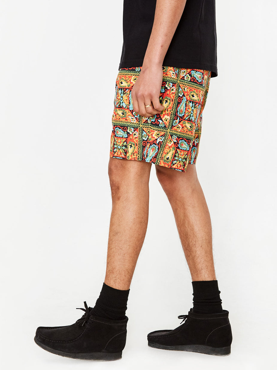 Beams Plus Beams Plus Beach Batik Print Short - Orange - Orange