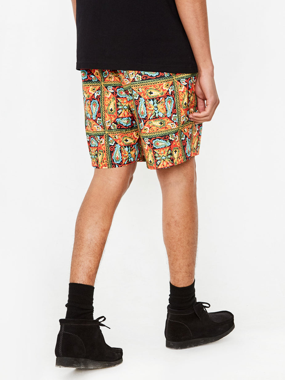 Beams Plus Beams Plus Beach Batik Print Short - Orange - Orange