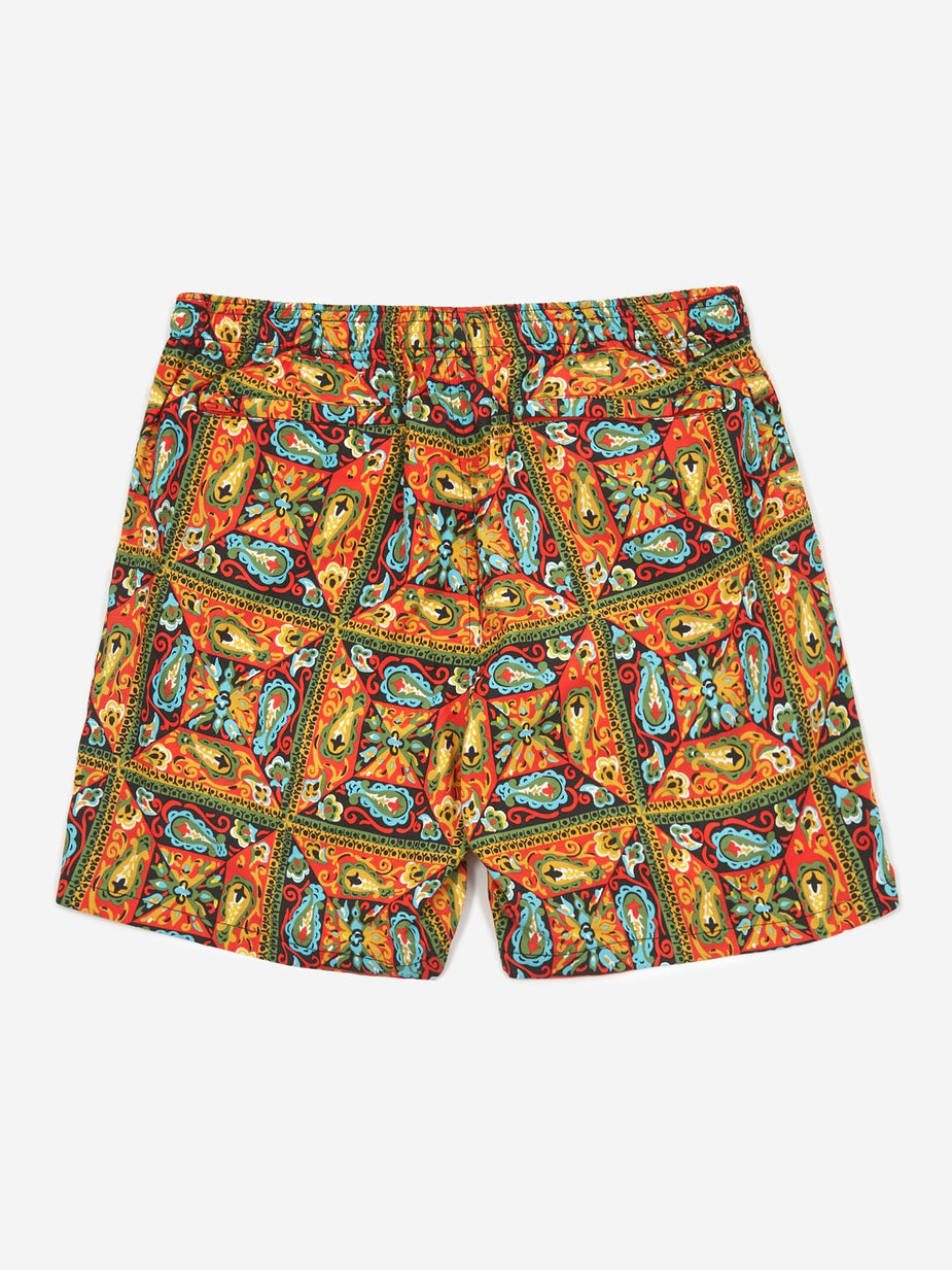 Beams Plus Beams Plus Beach Batik Print Short - Orange - Orange