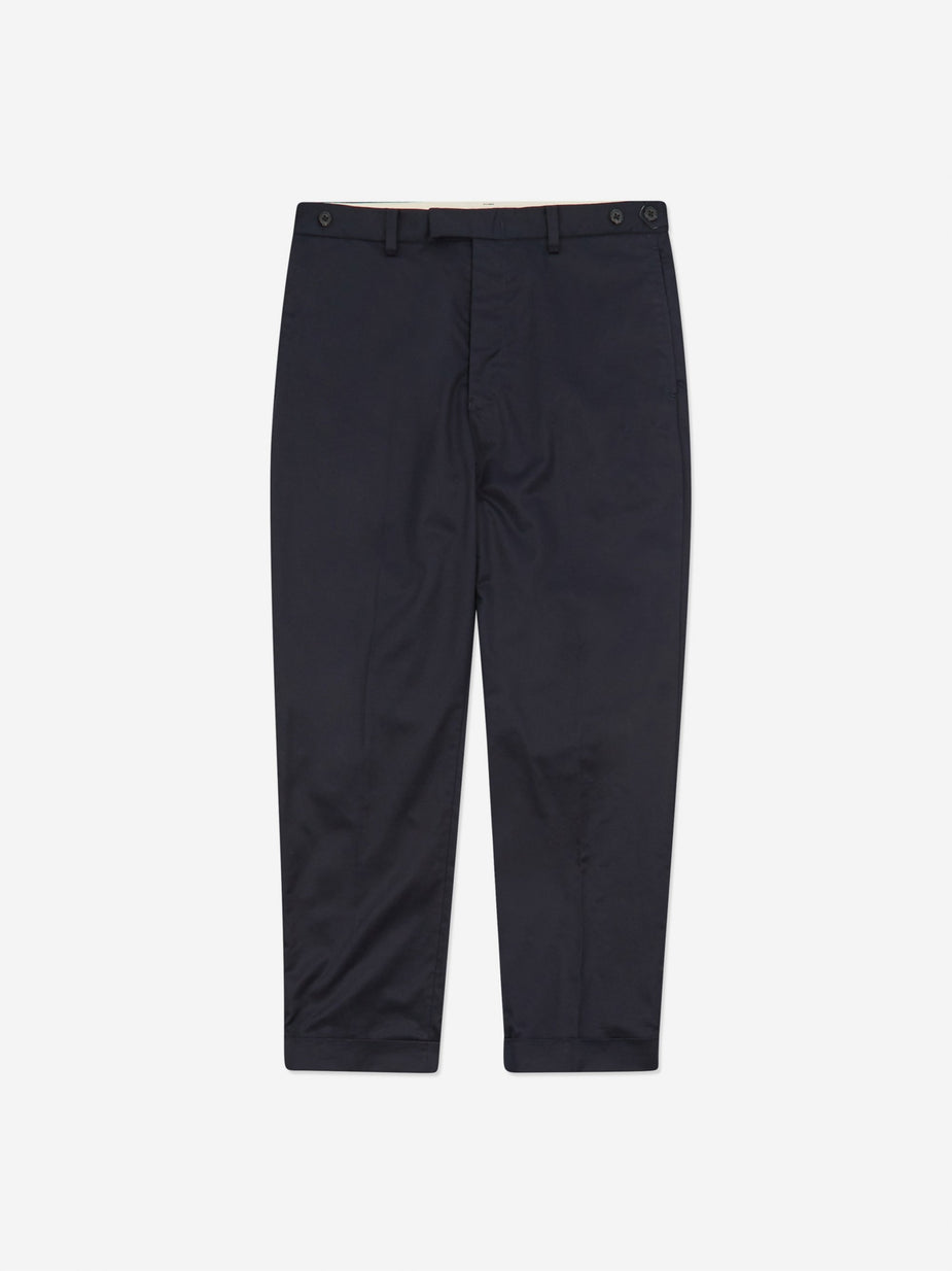 Beams Plus Beams Plus Ivy 80/3 Twill Cotton Trouser - Navy - Blue