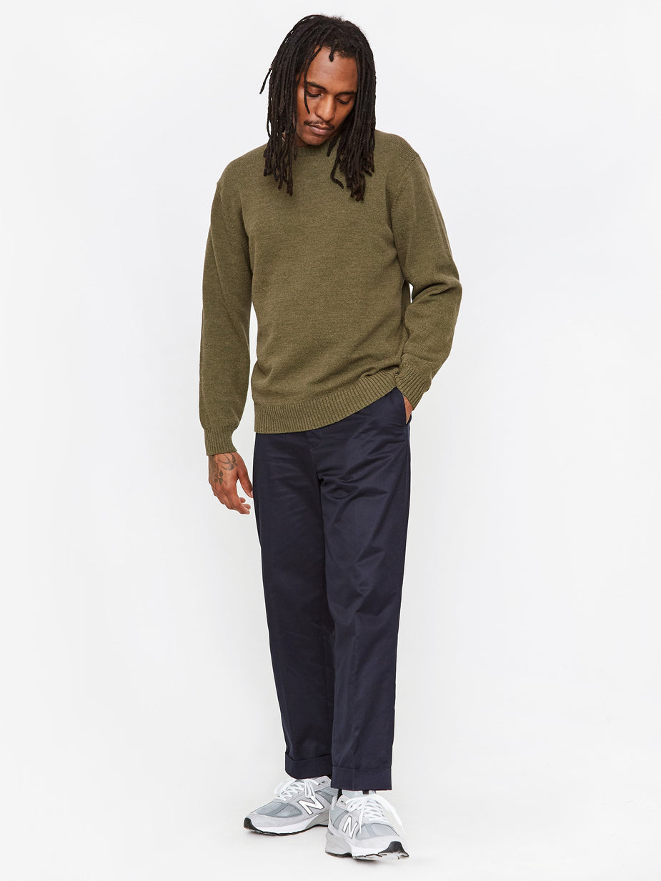 Beams Plus Beams Plus Ivy 80/3 Twill Cotton Trouser - Navy - Blue