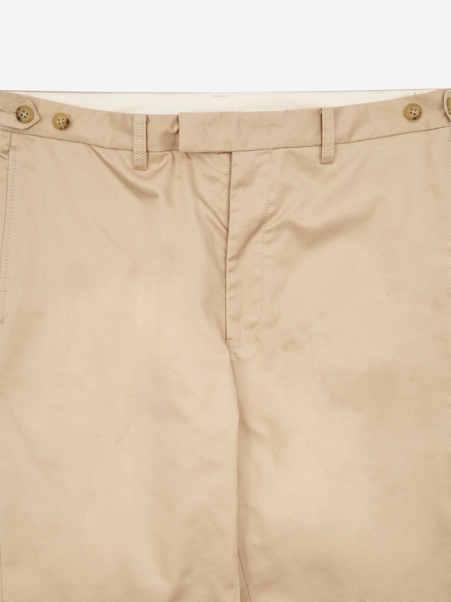 Beams Plus Beams Plus Ivy 80/3 Twill Cotton Trouser - Beige - Neutrals
