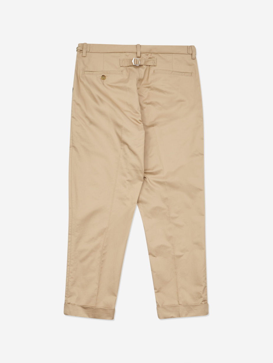 Beams Plus Beams Plus Ivy 80/3 Twill Cotton Trouser - Beige - Neutrals
