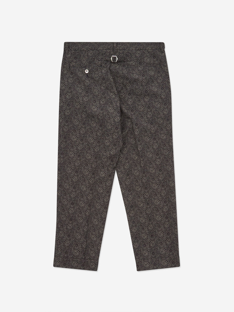 Beams Plus Beams Plus Ivy Seersucker Print Trouser - Batik - Purple