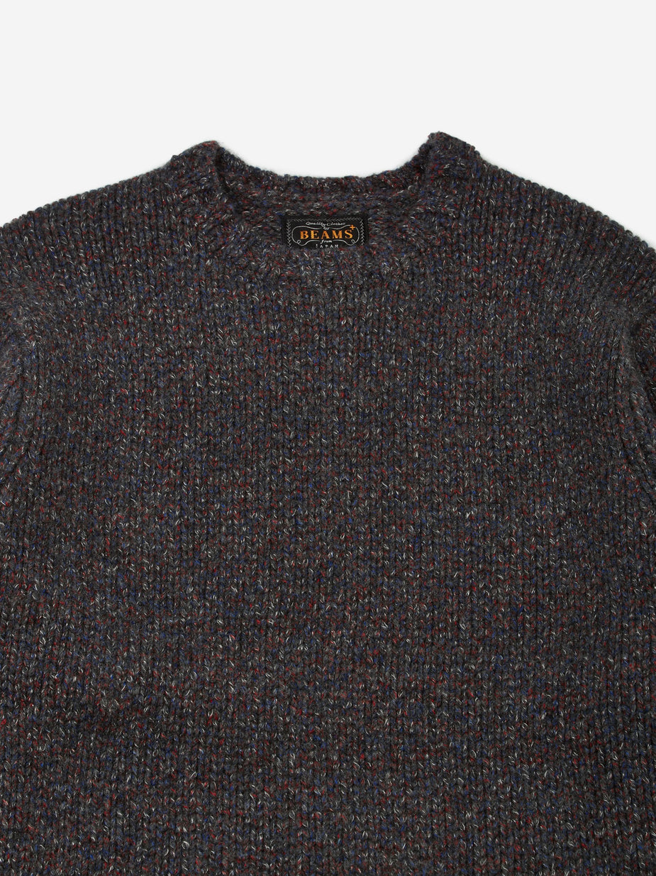 Beams Plus Beams Plus Lily Yarn Crew Neck Jumper - Grey - Grey