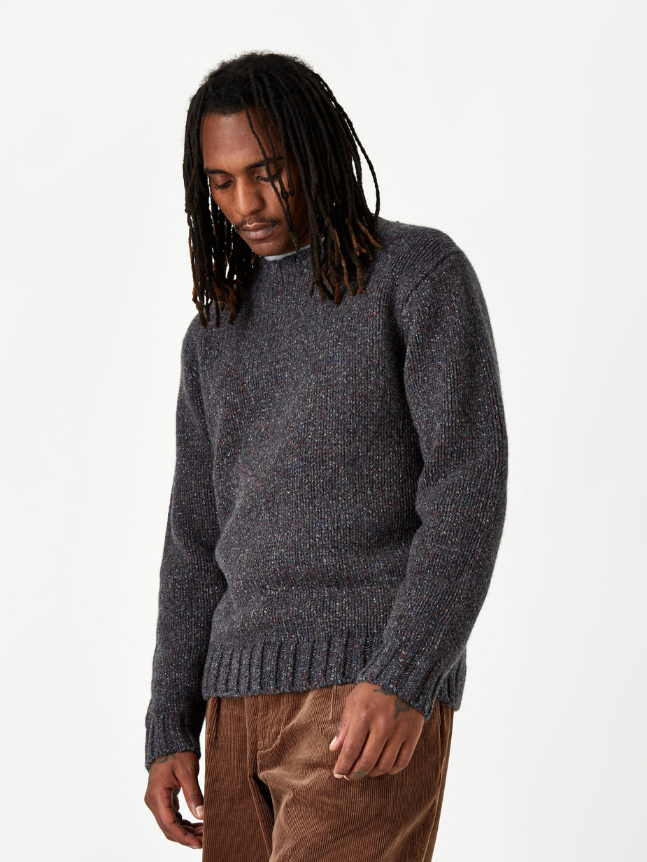 Beams Plus Beams Plus Lily Yarn Crew Neck Jumper - Grey - Grey
