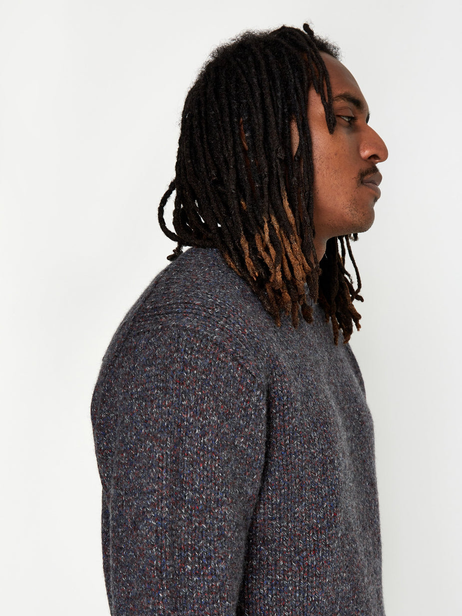 Beams Plus Beams Plus Lily Yarn Crew Neck Jumper - Grey - Grey