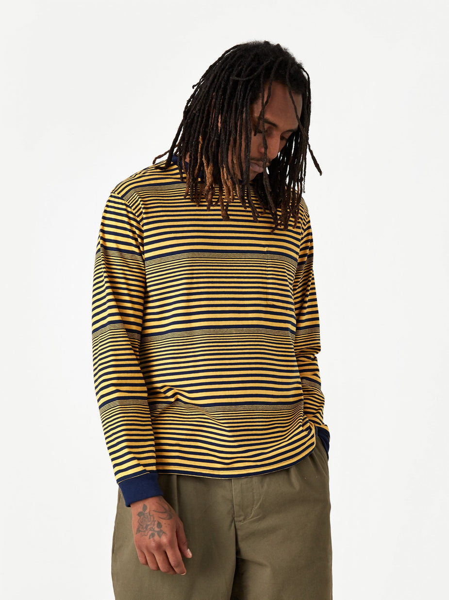 Beams Plus Beams Plus Multi Border Pocket Longsleeve T-Shirt - Yellow - Yellow